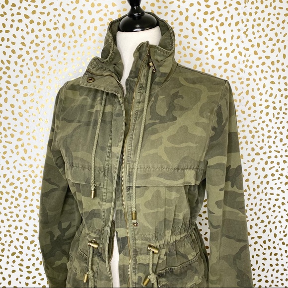 Jackets & Blazers - Camo Utility Zip Up Jacket